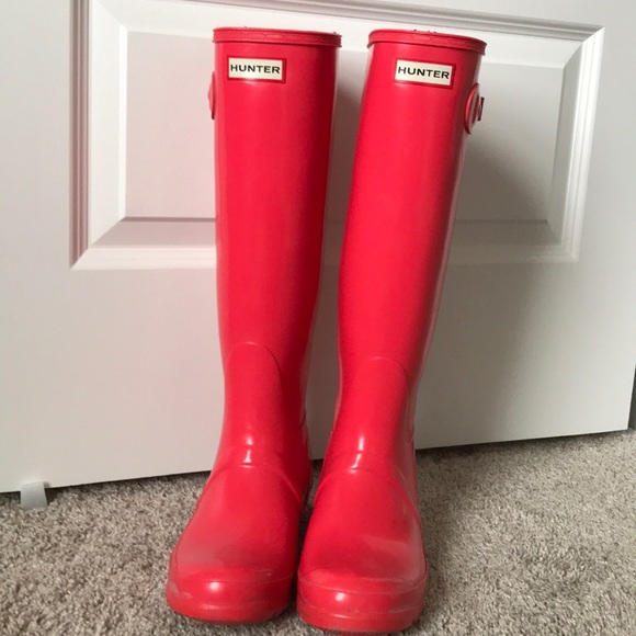Hunter Shoes - Tall Pink Hunter Rain boots